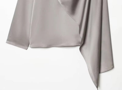New Elegant Fashion Shawl Design long-sleeved Top CODE: KAR5330