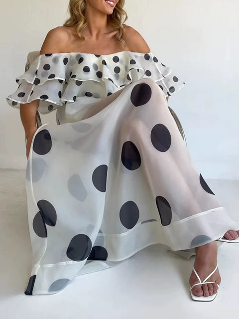 Sexy Flower Print Off Shoulder Top & Party Skirt Set CODE: KAR5331