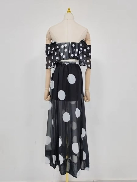 Sexy Flower Print Off Shoulder Top & Party Skirt Set CODE: KAR5331