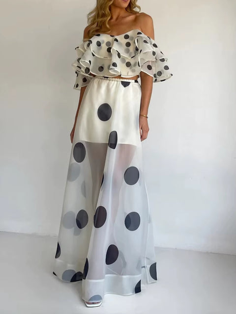 Sexy Flower Print Off Shoulder Top & Party Skirt Set CODE: KAR5331