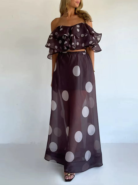 Sexy Flower Print Off Shoulder Top & Party Skirt Set CODE: KAR5331