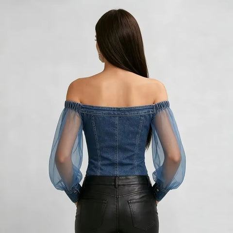 New One-shoulder Long-sleeved Casual Party Top CODE: KAR5334