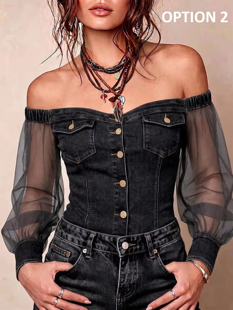 New One-shoulder Long-sleeved Casual Party Top CODE: KAR5334
