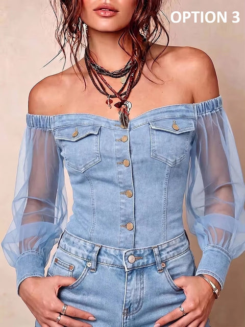 New One-shoulder Long-sleeved Casual Party Top CODE: KAR5334