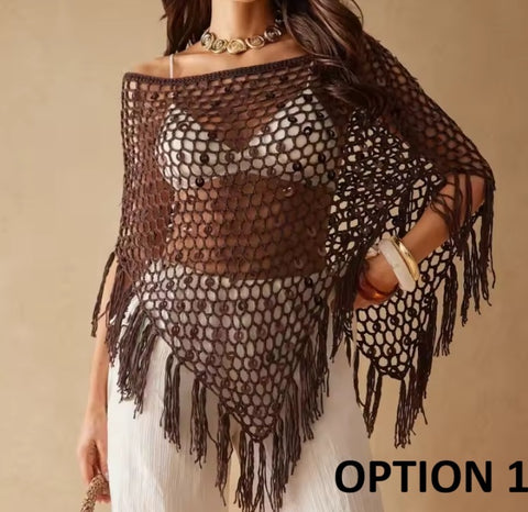 New Shoulder Drape Cape Fashionable Knitted Shawl CODE: KAR5337