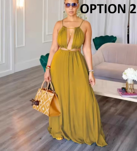 New Stigende Sleeveless Lace Spaghetti Strap Long Dress CODE: KAR5345