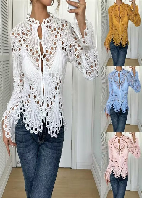 New Korean Style Flared Lace Knitted Breathable Tops CODE: KAR5347