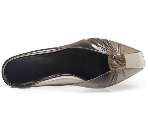 New Smoky Front Peep Toe Transparent Casual Party Sandals CODE: KAR5349