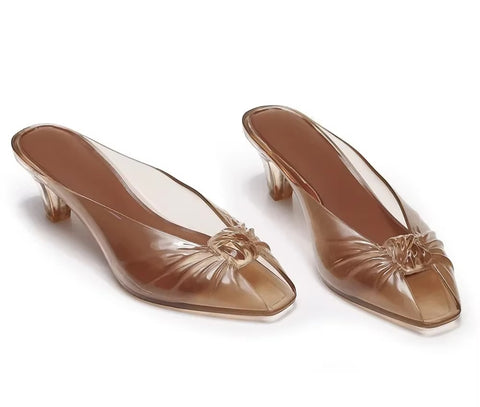 New Smoky Front Peep Toe Transparent Casual Party Sandals CODE: KAR5349