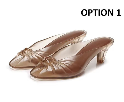 New Smoky Front Peep Toe Transparent Casual Party Sandals CODE: KAR5349