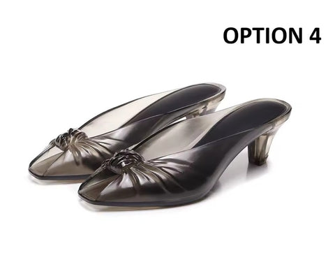 New Smoky Front Peep Toe Transparent Casual Party Sandals CODE: KAR5349