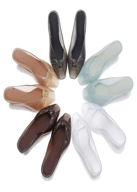 New Smoky Front Peep Toe Transparent Casual Party Sandals CODE: KAR5349