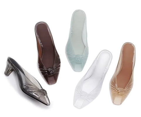 New Smoky Front Peep Toe Transparent Casual Party Sandals CODE: KAR5349