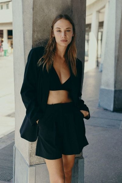 Sexy Long Sleeve Lapel Shirt Shorts Set CODE: KAR5358