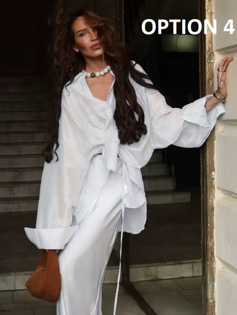 Sexy Lapel Long Sleeve Shirt CODE: KAR5360