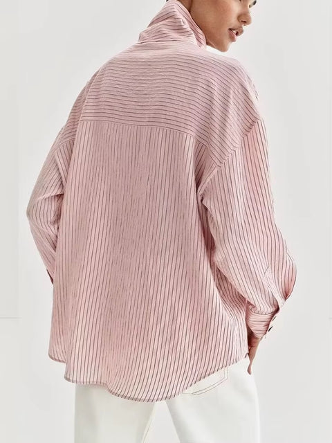 Double-Buttoned Loose Commuter Versatile Shirt CODE: KAR5361