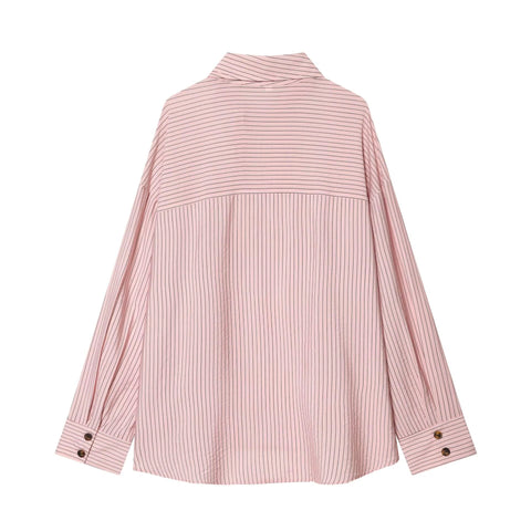 Double-Buttoned Loose Commuter Versatile Shirt CODE: KAR5361
