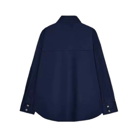 Double-Buttoned Loose Commuter Versatile Shirt CODE: KAR5361