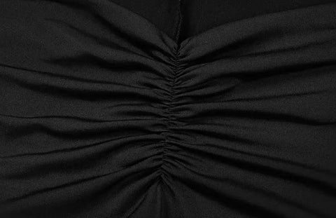New Round Neck Mesh Splicing Midriff Cutout Long Dress CODE: KAR5365