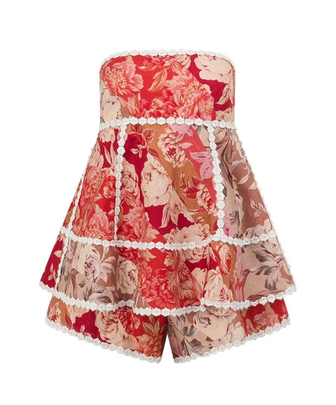 Sexy Printed Strapless Shorts High Waist Short Pants CODE: KAR5367