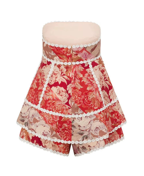 Sexy Printed Strapless Shorts High Waist Short Pants CODE: KAR5367