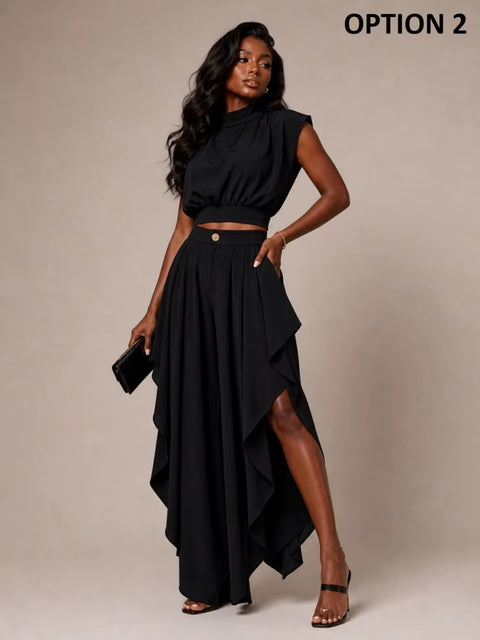 New Short Sleeve Top And Pant 2 Piece Set CODE: KAR5368