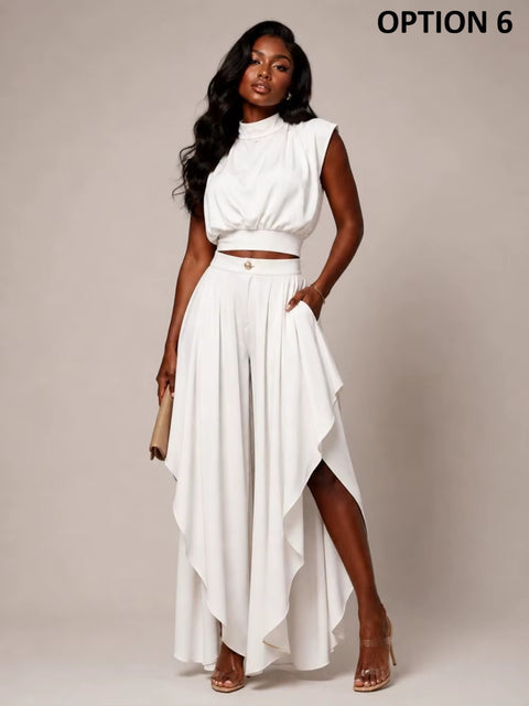 New Short Sleeve Top And Pant 2 Piece Set CODE: KAR5368