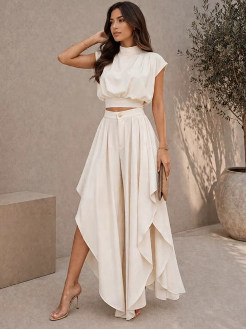 New Short Sleeve Top And Pant 2 Piece Set CODE: KAR5368