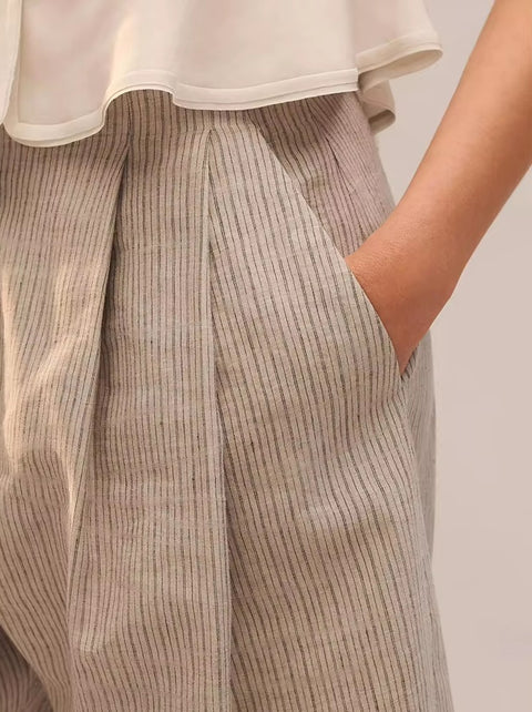 New Long Sleeve Commute Style  Jacket with Pleated Stripe Pant CODE: KAR5370