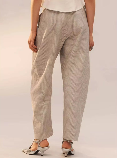 New Long Sleeve Commute Style  Jacket with Pleated Stripe Pant CODE: KAR5370