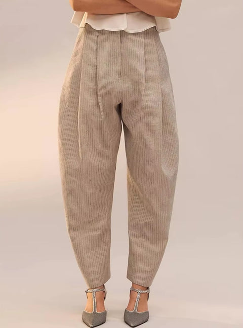 New Long Sleeve Commute Style  Jacket with Pleated Stripe Pant CODE: KAR5370