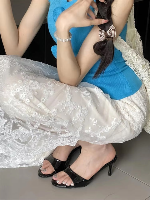 New Fashion Open Toe Thin Heel  Slippers CODE: KAR5379