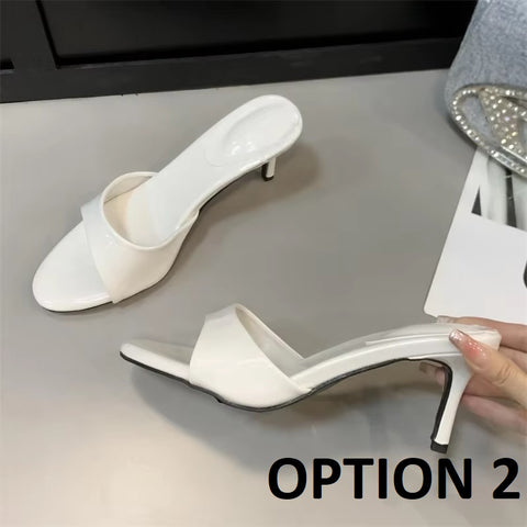 New Fashion Open Toe Thin Heel  Slippers CODE: KAR5379