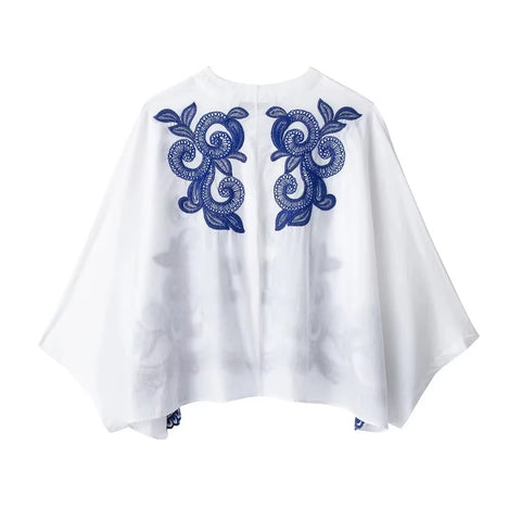 New Floral Embroidery Shirts Skirts Sets CODE: KAR5382