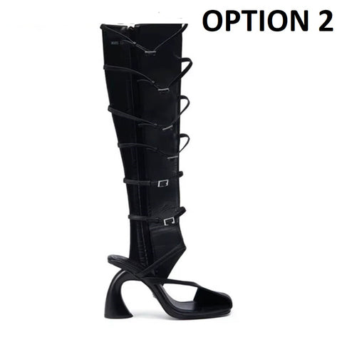 New Python Pattern Belt Buckle Strap Sandals Boots CODE: KAR5387