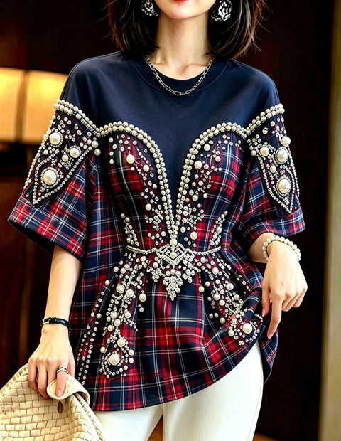 New Half Sleeve Round Neck Casual Pullover Top CODE: KAR5390