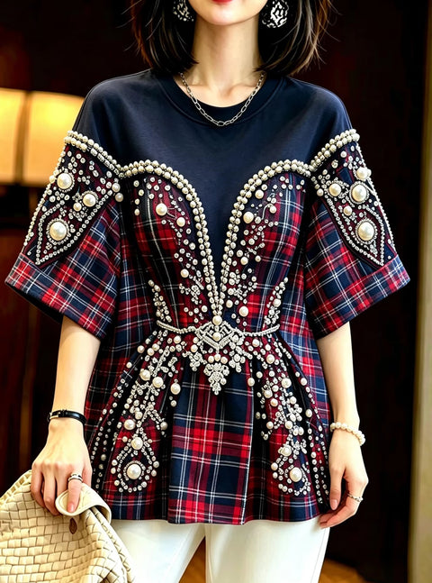 New Half Sleeve Round Neck Casual Pullover Top CODE: KAR5390