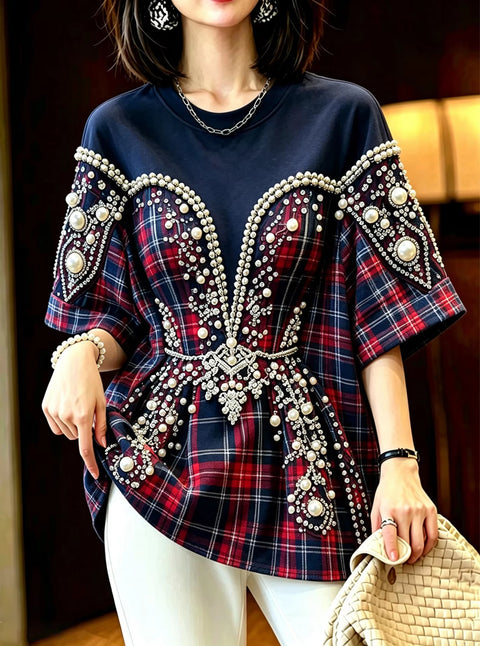 New Half Sleeve Round Neck Casual Pullover Top CODE: KAR5390