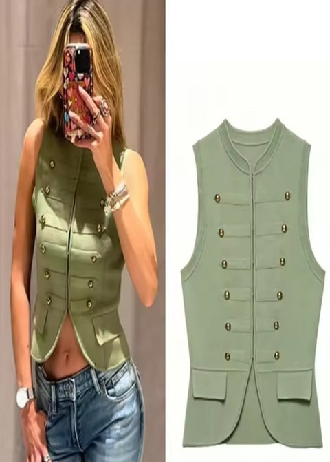 New Style Sleeveless Rope Vest Jacket CODE: KAR5395