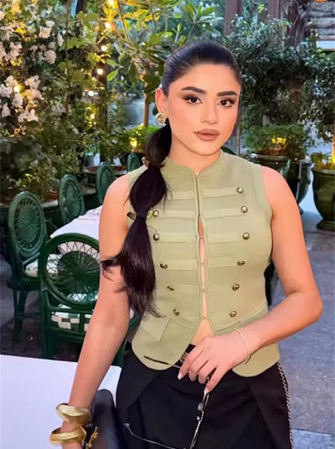 New Style Sleeveless Rope Vest Jacket CODE: KAR5395