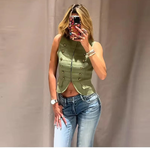 New Style Sleeveless Rope Vest Jacket CODE: KAR5395