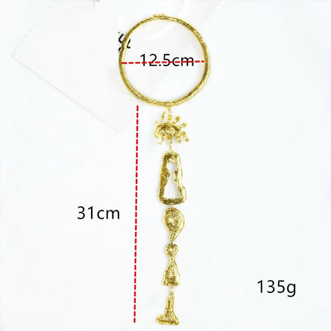 New Exaggerated Breastplate Long Pendant Accessory CODE: KAR5397