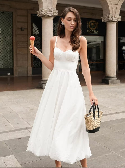 New Bornladies Balloon Sleeveless Big Swing Dress CODE: KAR5398