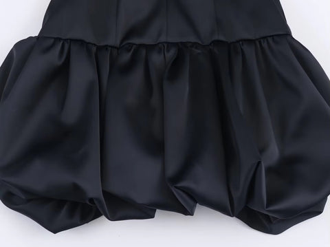 New Fashionable Balloon Long Sleeve Commute Short Dress CODE: KAR5399
