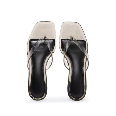 New Square Toe Kitten Heel Flip Flop CODE: KAR5406