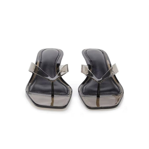 New Square Toe Kitten Heel Flip Flop CODE: KAR5406