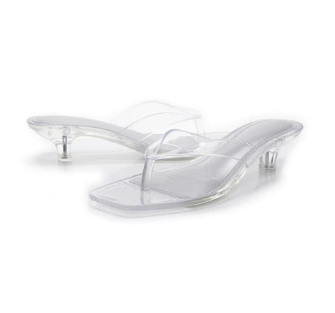 New Square Toe Kitten Heel Flip Flop CODE: KAR5406