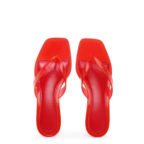 New Square Toe Kitten Heel Flip Flop CODE: KAR5406