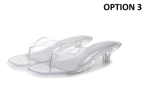 New Square Toe Kitten Heel Flip Flop CODE: KAR5406