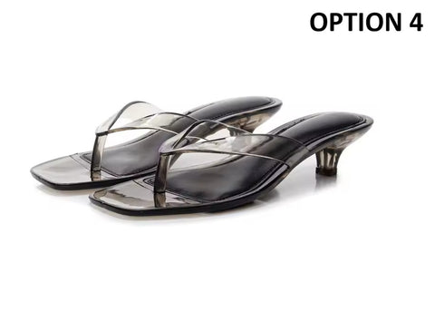 New Square Toe Kitten Heel Flip Flop CODE: KAR5406
